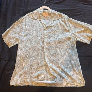 Rhude Cravat Silk Short-Sleeve Button Down Shirt